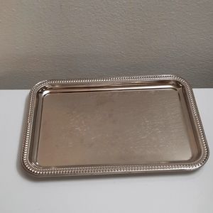 2 silver serving trays